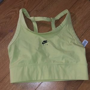 Nike Dri Fit Lime Green Crop Top Sports Bra size M